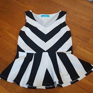 Chevron peplum top